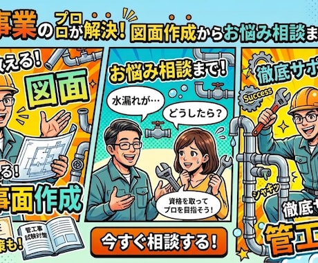 期間限定診断あり！水道関係の相談アドバイス承ります 給排水衛生設備、空気調和設備、の納まりや相談承ります イメージ1