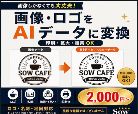 IllustratorのAIデータに画像変換します イメージ1