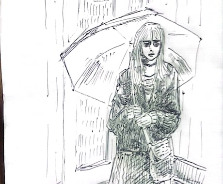 モノクロイラスト描きます 挿し絵調、アイコン風、似顔絵などを描いていきたいと思います。 イメージ2
