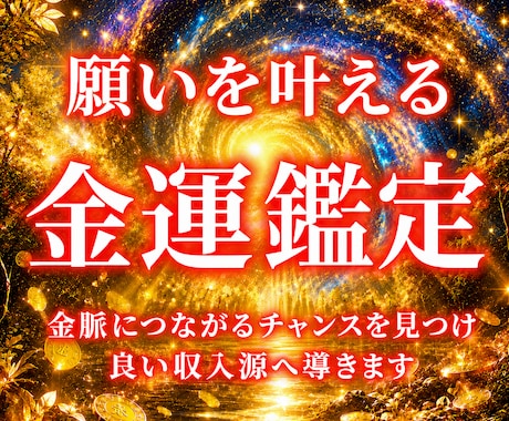 金運特化◆お金の流れと豊かさの未来を霊視します 収入・仕事・副業・停滞金運◆あなたの金脈とお金の流れを視ます イメージ1