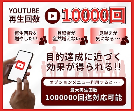 Youtube再生回数最大100万回迄増加します Youtube動画マーケティングの宣伝・バイラル、収益化！ イメージ2