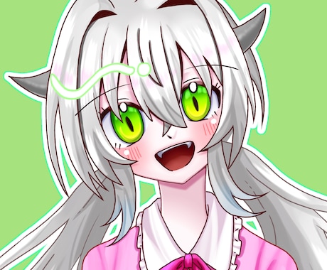 SNSアイコン用のかわいいイラスト描きます 鮮やかな色使いと立体感のあるタッチ イメージ1