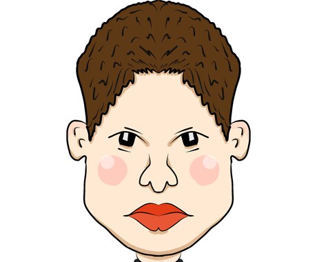 面白みのある真正面似顔絵を書きます イメージ1