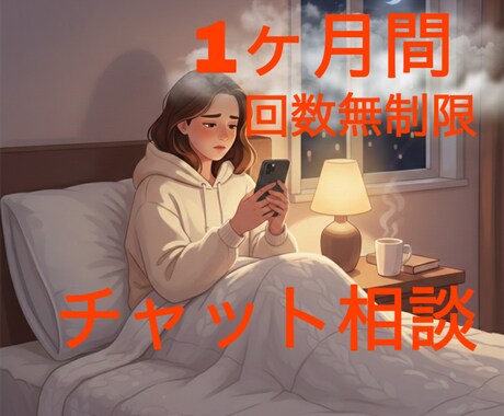 1ヶ月間、回数・文字数無制限のチャット相談承ります 声を出せなくても大丈夫。1ヶ月間、回数無制限のチャット相談！ イメージ1