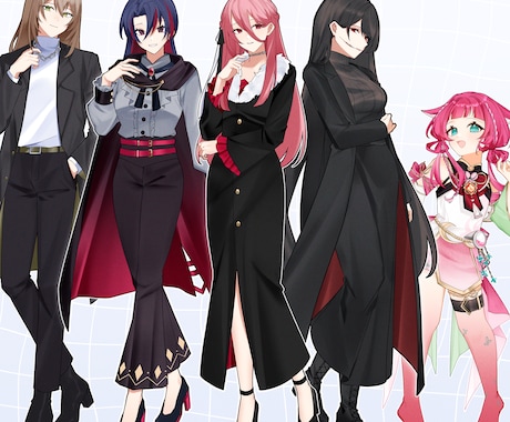 立ち絵イラスト制作します 夢主様、オリキャラ、VTuberなど 立ち絵の制作をします！ イメージ2