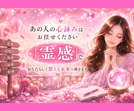 お相手の本音とこの恋の行方♡霊感鑑定でお伝えします 今すぐ知りたい！お相手の気持ちと現状・流れを読み解きます イメージ1