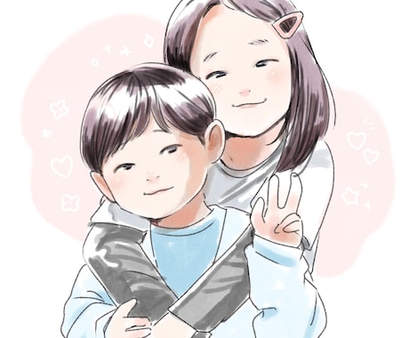 やさしいタッチの似顔絵お描きします SNSのアイコンや待ち受けにもオススメです イメージ2