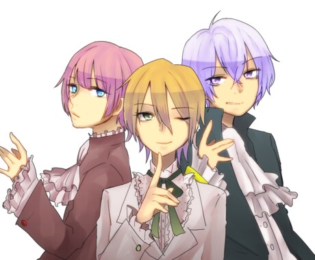 歌ってみた動画等のイラスト作成します 1人ずつの立ち絵や1枚絵など！ イメージ2