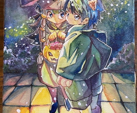 透明水彩の色数の多いイラストを描きます アナログのイラストを豪華に仕上げます。 イメージ2