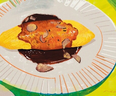 食欲をそそる食べ物のイラストをお描きします メニュー・SNS・レシピに使える一枚を制作いたします。 イメージ2