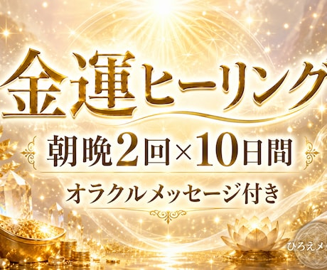 10日間、朝晩2回の金運ヒーリングをお届けします お金への不安や重たい気持ちを整え、前向きな一歩をサポート イメージ1