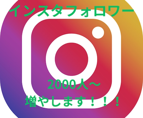 インスタグラムのフォロワーを増やします インスタフォロワー増加！フォロワー増加確実！！！ イメージ2