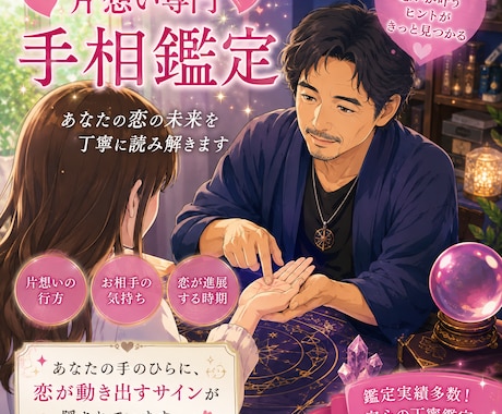 片想いのあなたの未来をお伝えいたします 片想い専門手相鑑定をいたします イメージ1
