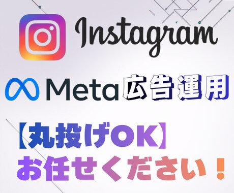 InstagramのMeta広告運用・改善やります InstagramのMeta広告 丸投げ運用【1ヶ月お試し】 イメージ1