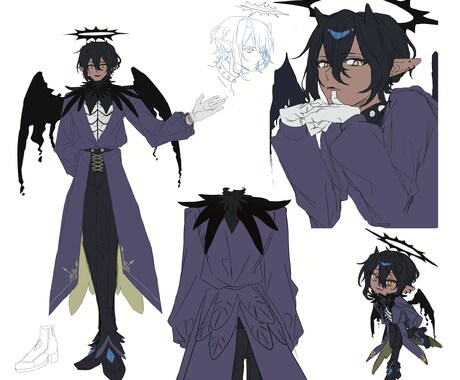 キャラクターデザインをします 中性的なキャラクター  美麗な雰囲気 イメージ1