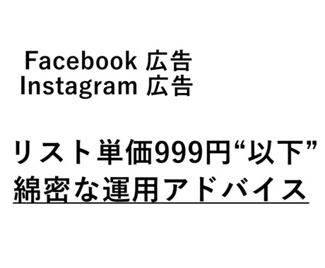 広告運用のアドバイス致します まずは画像の運用実績をご覧ください イメージ1
