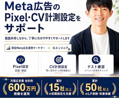 Meta広告のCV計測設定をサポートします イメージ1
