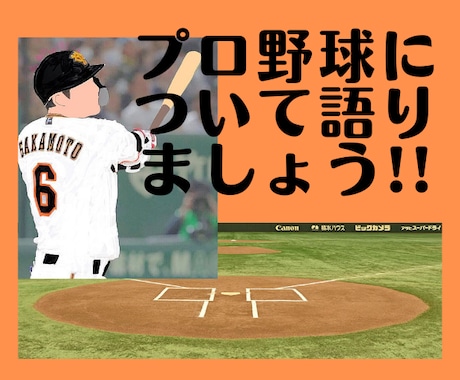 プロ野球についてお話し聞きます ⚾どこの球団が好きですか？⚾お話し相手になります イメージ1
