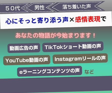 しっとりした落ち着いた声でナレーションを提供します あなたの「思い」を声にのせたナレーションを提供します イメージ2