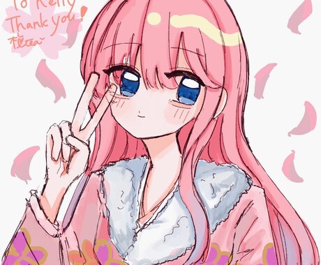 イラストをお描きします 可愛い女の子のバストアップイラストをお描き致します イメージ2