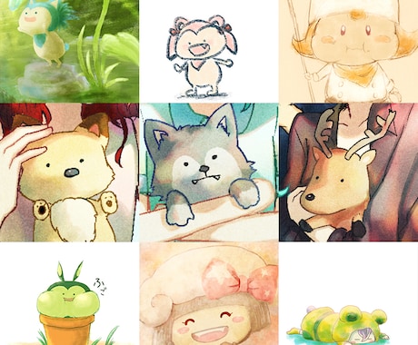 ゆるかわSNSアイコン作成します 幅広い絵柄からゆるかわイラストを提案できます イメージ1