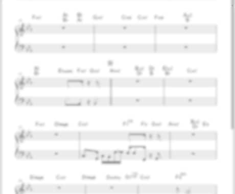 マスターリズム譜、メロディー譜、コード譜を作ります バンド・セッション用に見やすい譜面を提供します イメージ2