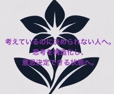頭の中のモヤモヤを1枚の整理シートにまとめます 何に悩んでいるのか明確にし、何をすべきか分かる状態にします イメージ1
