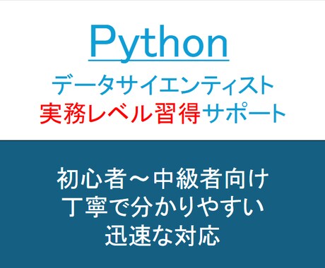 Python学習：ビデオでPython教えます データサイエンティストの実務レベルのスキルを身に着けよう！ イメージ1