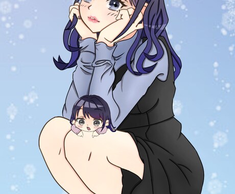 SNS用イラストアイコン作成します バストアップ～全身まで対応しております イメージ2
