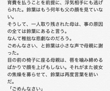 完全オリジナル小説を執筆します 世界に一つだけの小説を10000字で表現します！！ イメージ2