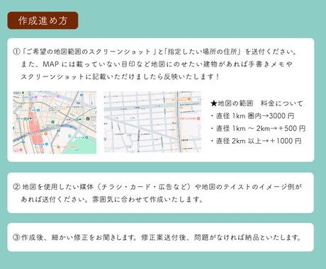 修正無制限でカラー地図作成いたします チラシやカード、広告などに掲載できる地図を制作します イメージ2