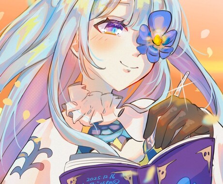 きらきら可愛いポップな世界観で一枚絵を描きます 配信用、イベント、SNSアイコン等、商用利用○ イメージ2