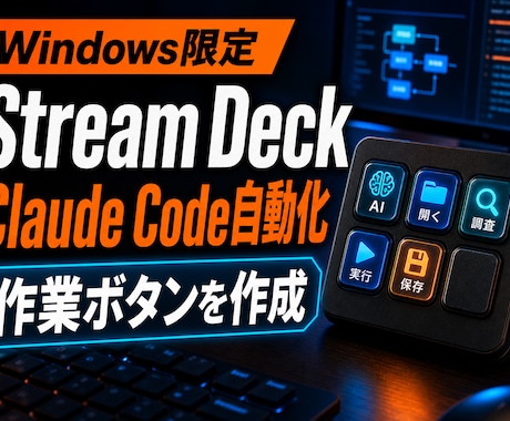 WindowsでStream Deckを自動化ます 作業ボタン・ショートカット・AIアクションを一緒に作ります イメージ1