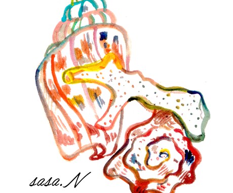 カラフル水彩☆色とりどり虹色イラストお描きします 独特な世界観の虹色イラスト☆ユニークな詩・小説の挿絵にも イメージ2