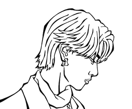 気品あるおしゃれな線画イラスト作成します 雰囲気を残したシンプルな似顔絵を制作します イメージ2
