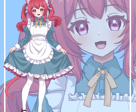 商用OK！可愛いアニメ系の立ち絵などを制作します イメージ1