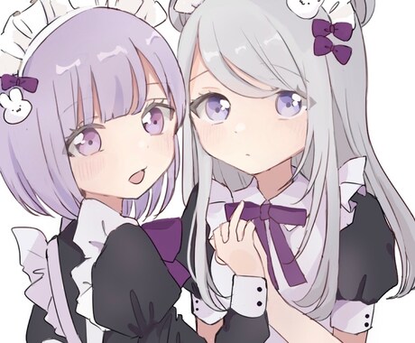 可愛い女の子、男の子のイラストお描きします イメージ1