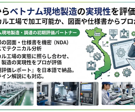 図面からベトナム現地製造の実現性を評価します イメージ1