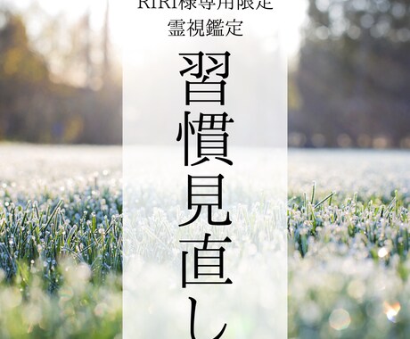 RIRI様専用 習慣の見直しを支えます ④おタバコやめたい気持ちに寄り添う波動調整 イメージ1