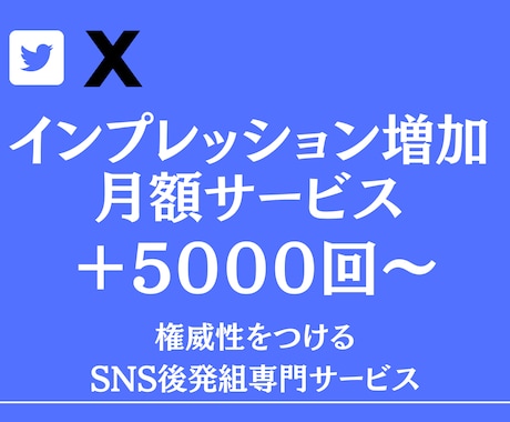 30日 X ツイッターインプレッション増加させます 1日5000インプ！いいね、リポスト、ブクマもサービス！ イメージ1