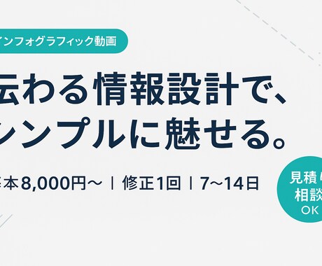 サービスやデータをわかりやすく伝える動画作成します インフォグラフィックに特化した動画制作→PR・SNS・説明用 イメージ1