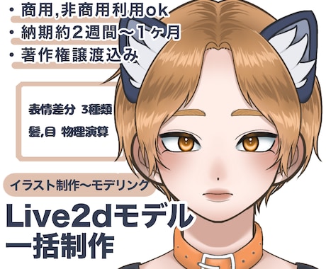 Live2dモデルを一括制作します イメージ1