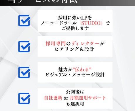 採用に強いLPを作ります 人事経験者が丁寧にヒアリングします イメージ2