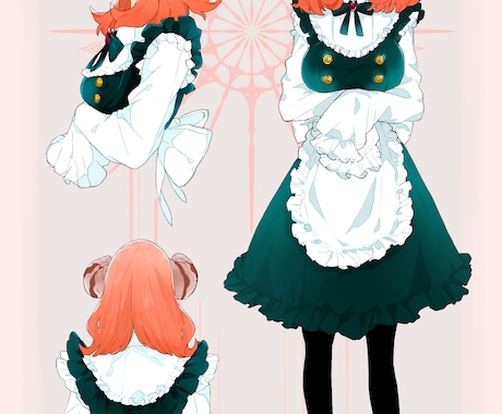 プロが描く魅力溢れるキャラクターデザイン制作します 設定や想いを形に。三面図から衣装デザインまで承ります。 イメージ1