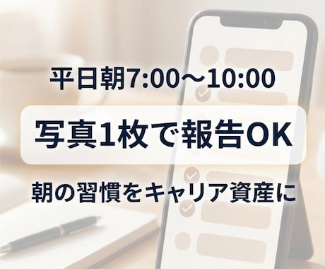 モニター価格　キャリコンが朝の習慣を伴走します 始業までの2時間。あなたのキャリアを毎朝管理します。 イメージ1
