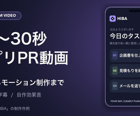 アプリのPR動画を構成から制作します イメージ1