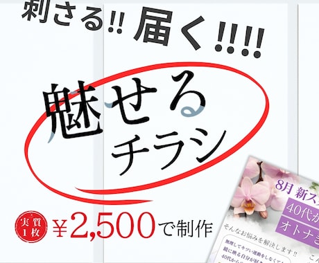 プロのデザイナーが「売れる」チラシを制作します 実質１枚2500円！！！！！！！！ イメージ1