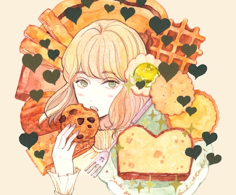 大人かわいい♡水彩タッチのイラストお描きします アイコンイラストやグッズ、プレゼントに イメージ1