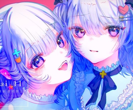 商用込◎あなただけのアイコンイラスト描きます オリジナルキャラクターペア画等様々なイラストを制作致します イメージ1