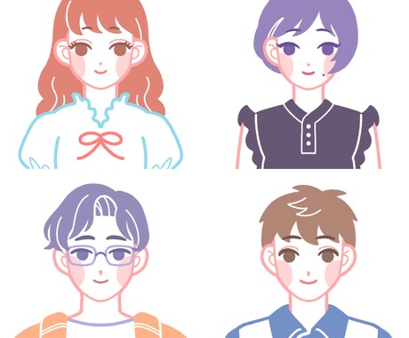 SNSのアイコンに！似顔絵イラストを作成します ほんわか可愛くシンプルデザイン イメージ2